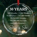 Custom Anniversary Counting Time, Custom Year For Couples, Him, Her, Parents - Personalized Ornament