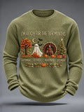 Men's Vintage I'm Ready For The 'ber Months Print Waffle Long Sleeve T-Shirt